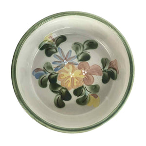 Floral Pottery Crock Bowl