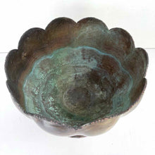 Load image into Gallery viewer, Large Brass Footed Bowl
