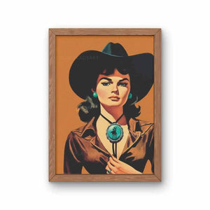 Bolo Tie Cowgirl Print