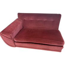 Load image into Gallery viewer, Modern Maroon Velvet Sofa