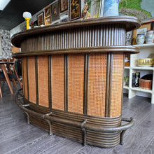 Load image into Gallery viewer, Curved Rattan &amp; Cane Bar