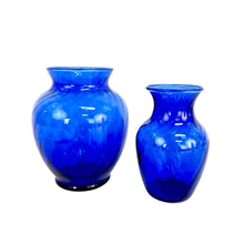 Load image into Gallery viewer, Cobalt Blue Swirl Vases