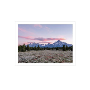 Dusk Over the Tetons Print