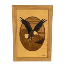 Load image into Gallery viewer, Wood Marquetry Eagle Art