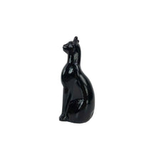 Load image into Gallery viewer, Black Crystal Cat Sculpture