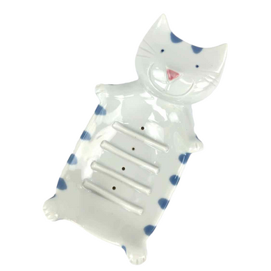 Porcelain Cat Soap Dish