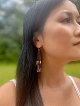 Load image into Gallery viewer, Beaded Abstract Fringe Earrings