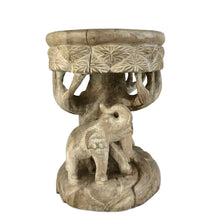 Load image into Gallery viewer, Carved Elephants Stool