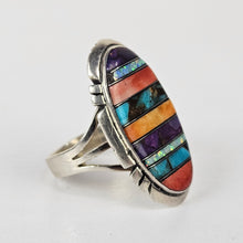 Load image into Gallery viewer, Multicolor Stone Stripe Ring