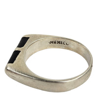 Load image into Gallery viewer, Modern Sterling &amp; Onyx Ring