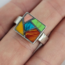 Load image into Gallery viewer, Inlay Sterling Silver Ring
