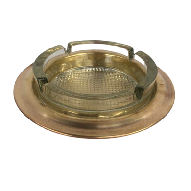 Brass & Glass Ashtray