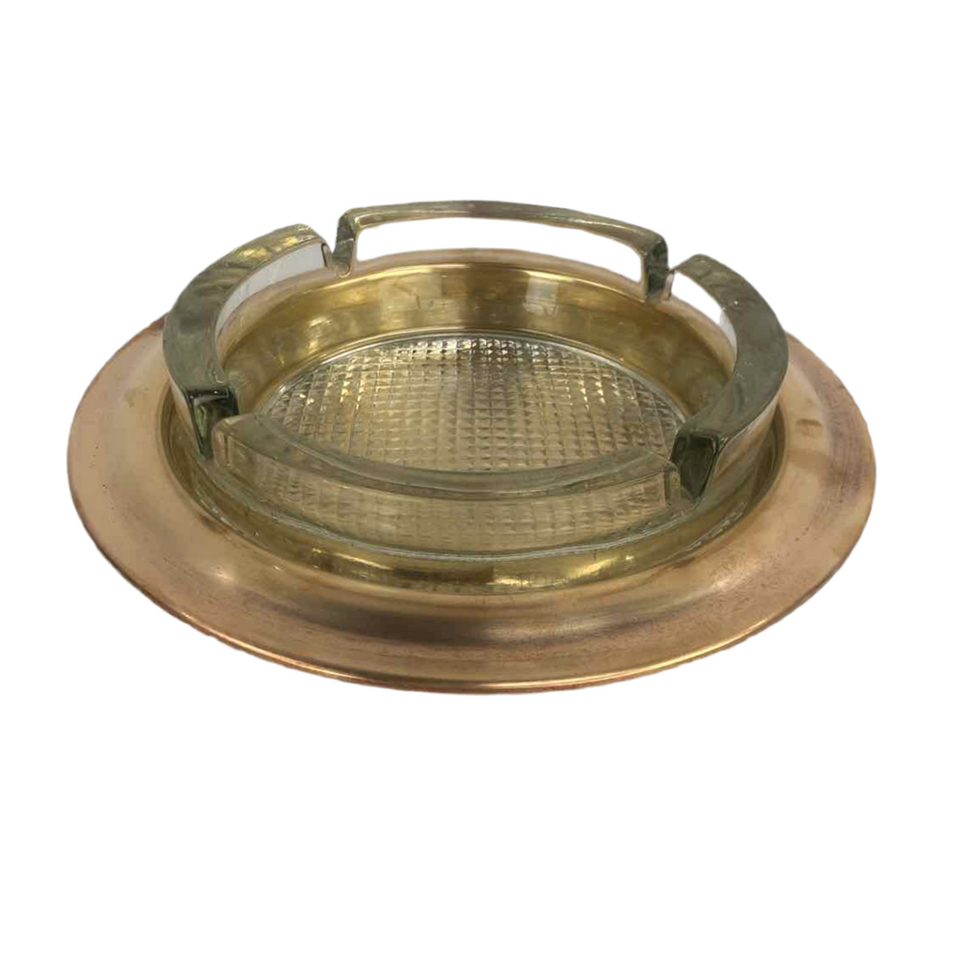Brass & Glass Ashtray