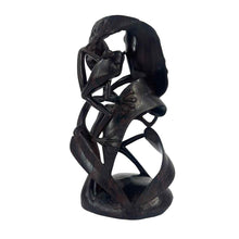 Load image into Gallery viewer, Carved Wooden Frogs Sculpture