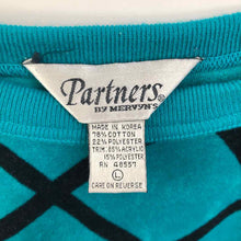 Load image into Gallery viewer, Teal &amp; Black Velour Sweatshirt