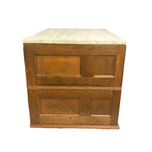 Load image into Gallery viewer, Tiger Oak &amp; Travertine Console