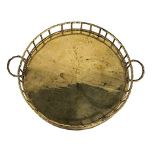 Load image into Gallery viewer, Brass Faux Bamboo Tray