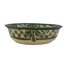 Load image into Gallery viewer, Green Floral Pottery Bowl