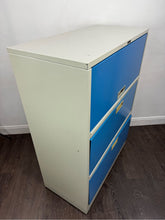 Load image into Gallery viewer, Blue &amp; Beige File Cabinet