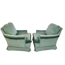 Load image into Gallery viewer, Blue Velvet Chairs &amp; Ottoman