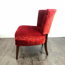 Load image into Gallery viewer, Crushed Red Velvet Chair