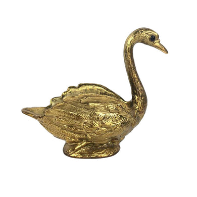 Gold Metal Swan Bowl