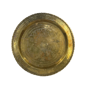 Engraved Brass Rooster Tray