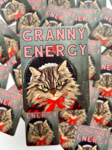 Granny Energy Cat Sticker