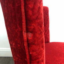 Load image into Gallery viewer, Crushed Red Velvet Chair