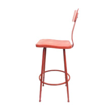 Load image into Gallery viewer, Red-Orange Shop Stool