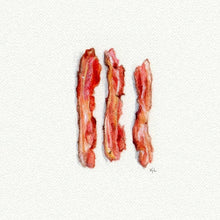 Load image into Gallery viewer, Bacon Miniature Watercolor Print