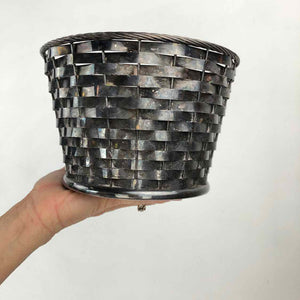 Silver Plate Woven Basket