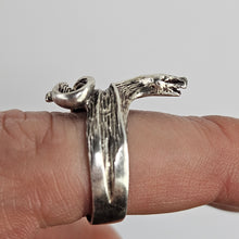 Load image into Gallery viewer, Textured Sterling Snake Ring