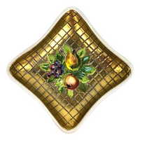 Load image into Gallery viewer, Italian Pottery Gold Fruit Dish