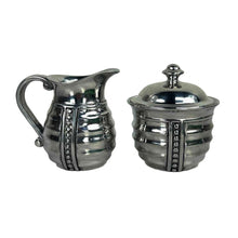 Load image into Gallery viewer, Pewter Creamer &amp; Sugar Bowl