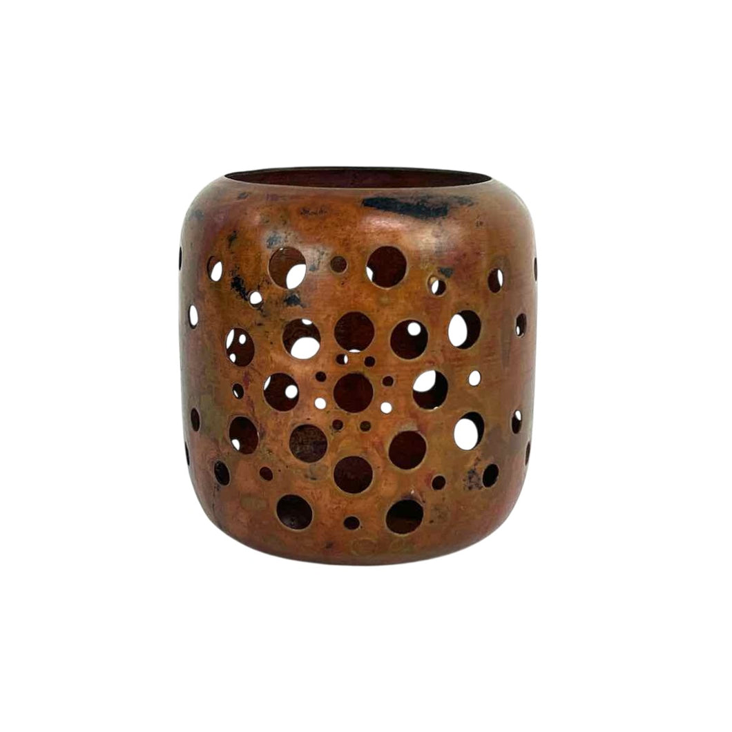 Copper Cutout Candleholder
