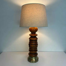 Load image into Gallery viewer, Turned Wooden Lamp