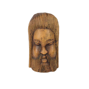 Carved Wooden Man's Head