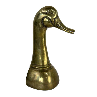 Brass Duck Head Bookend