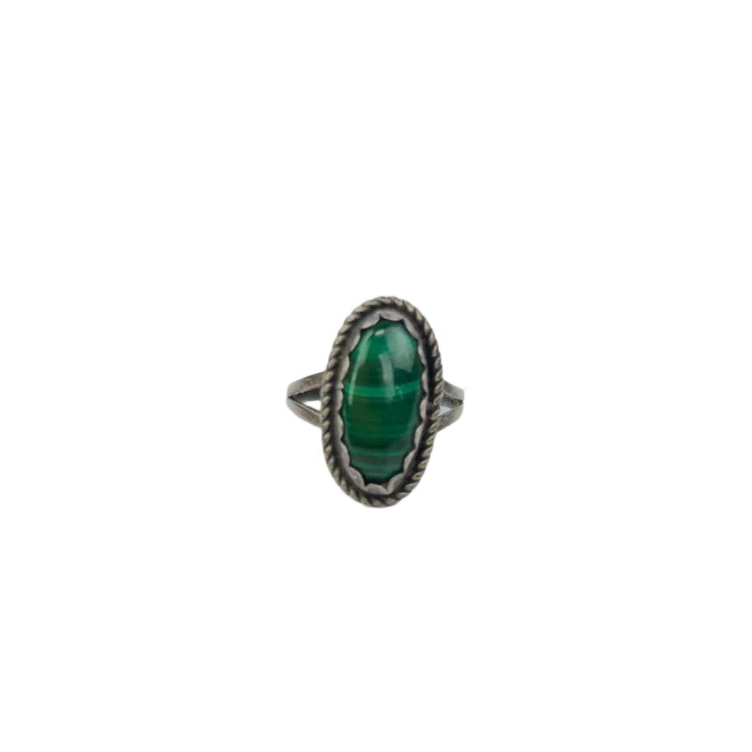 Malachite & Sterling Ring