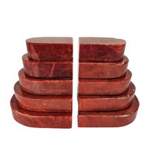 Load image into Gallery viewer, Red Marble Bookends