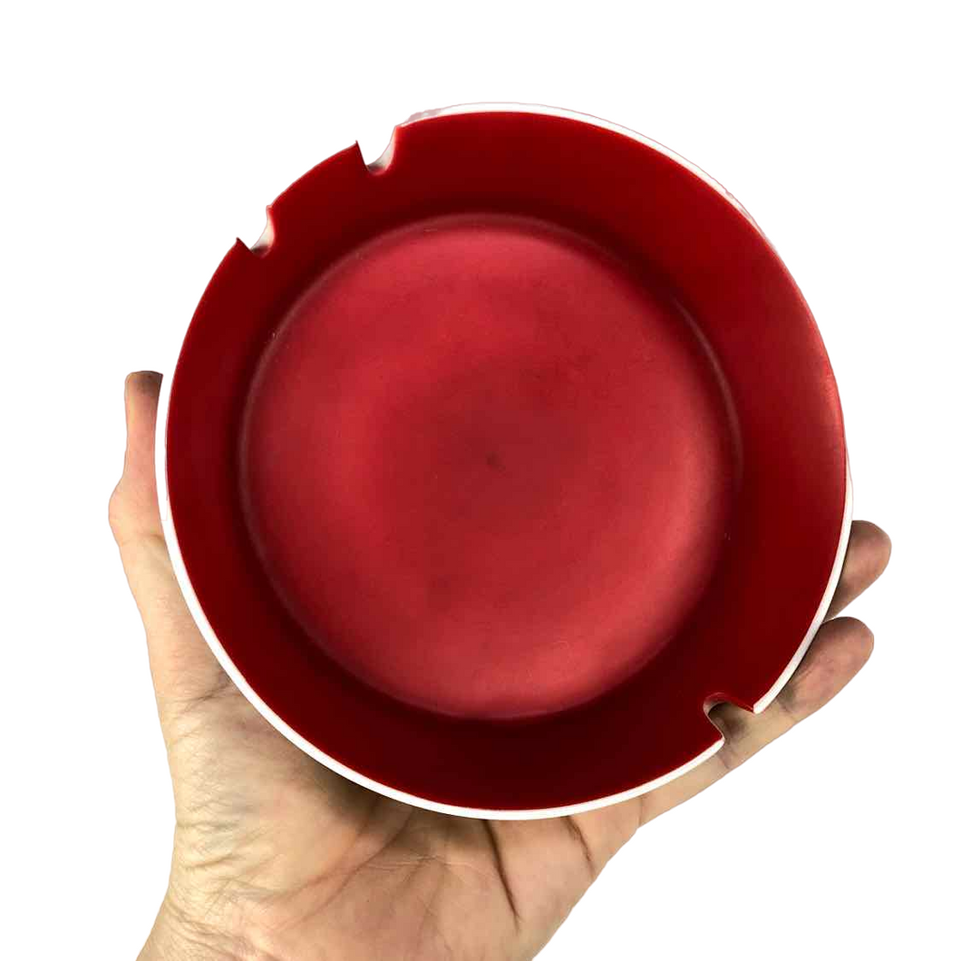 Modern Red Porcelain Ashtray