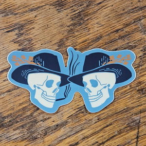 Dead Ringer Cowboy Skulls Sticker