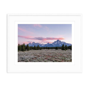 Dusk Over the Tetons Print