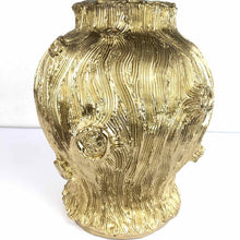 Load image into Gallery viewer, Gold Faux Wood Lamp