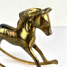 Load image into Gallery viewer, Brass Rocking Horse