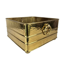 Load image into Gallery viewer, Large Hammered Brass Planter