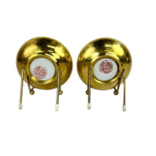 Load image into Gallery viewer, Brass Clad Porcelain Plates