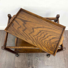 Load image into Gallery viewer, Folding Oak Bar Cart