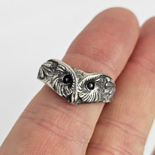 Load image into Gallery viewer, Sterling Owl Face Ring